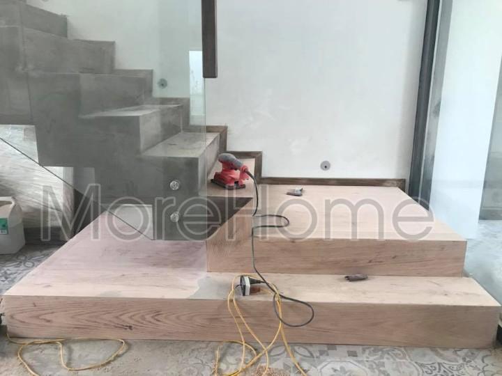 Thi công cầu thang gỗ tự nhiên